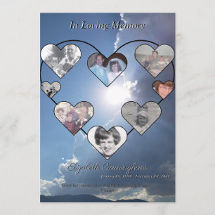 Eenvoudige Hart Fotocollage op Sunset Foto Programmakaart