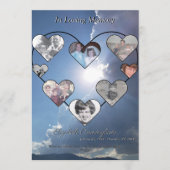 Eenvoudige Hart Fotocollage op Sunset Foto Programmakaart (Voorkant)