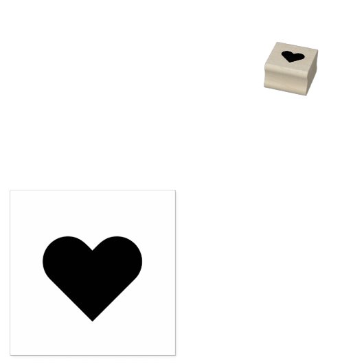Eenvoudige hart loyaliteit Kaart Rubberstempel (Gestempeld)