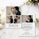 Eenvoudige Hart Moderne Wedding Fotocollage Bedankkaart<br><div class="desc">Druk uw dankbaarheid in stijl uit met de Simple Heart Modern Wedding Photo Collage Thank You Card Sjablonen. Deze gepersonaliseerde sjablonen bieden een slanke en veelzijdige manier om uw waardering over te brengen aan uw dierbaren die op uw speciale dag hebben gedeeld. Pas de vier foto's aan (3 aan de...</div>