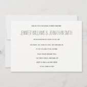 Eenvoudige hart monogram repetitie diner uitnodigi kaart (Achterkant)