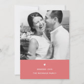 Eenvoudige Hart Oranje Valentijn Groet Feestdagenkaart (Voorkant)