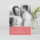 Eenvoudige Hart Oranje Valentijn Groet Feestdagenkaart (Staand voorkant)