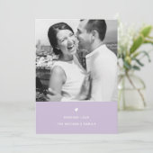 Eenvoudige hart paarse Valentijnsdag groet Feestdagenkaart (Staand voorkant)