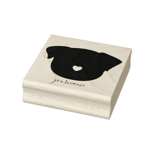 Eenvoudige Hart Pugs Rubberstempel (Stempel)