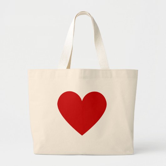 Eenvoudige Hart Rood Minimalistische Moderne Liefd Grote Tote Bag (Voorkant)