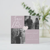 Eenvoudige hart roze fotocollage (Staand voorkant)