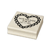 Eenvoudige Hart Save the Date Huwelijk Rubberstempel (Stempel)