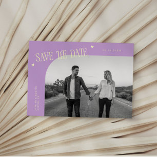 Eenvoudige Hart Wisteria Citroen Gebogen Lijst Fot Save The Date