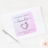 Eenvoudige Hart Zelfgemaakte Kaars Sticker Labels (Envelop)