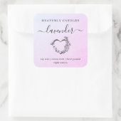 Eenvoudige Hart Zelfgemaakte Kaars Sticker Labels (Tas)