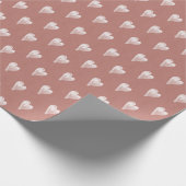 Eenvoudige harten roze hand getrokken rustiek cadeaupapier (Hoek)