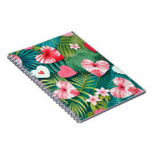Eenvoudige harten & tropisch gebladerte notitieboek (Rechterzijde)