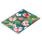 Eenvoudige harten & tropisch gebladerte notitieboek (Linkerzijde)