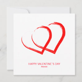 Eenvoudige Harten Valentijnsdag Modern Feestdagenkaart