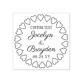 Eenvoudige Hartens Trouw Dank je wel of Bewaar de  Rubberstempel