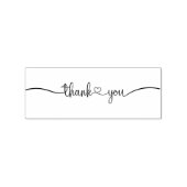 Eenvoudige hartkalligrafie Hartelijk dank Rubberstempel (Afrduk)