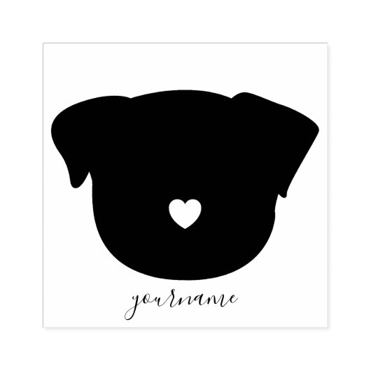 Eenvoudige hartslag rubberstempel (Afrduk)