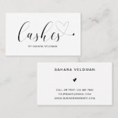 Eenvoudige hartslag zwart-wit elastische as visitekaartje (Voorkant / Achterkant)