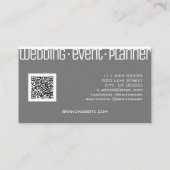 Eenvoudige Hartvorm Omtrek Grijs en Wit Modern Visitekaartje (Achterkant)