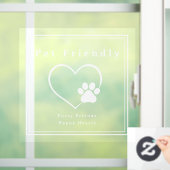 Eenvoudige Hartvormige Pootafdruk Vriendelijk Voor Raamsticker (Huis)