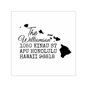 Eenvoudige Hawaii retour adres stempel