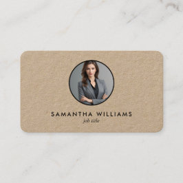 Eenvoudige Headshot Custom QR Foto of Logo Kraft Visitekaartje