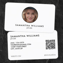 Eenvoudige Headshot Custom QR Foto of Logo