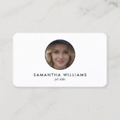 Eenvoudige Headshot Custom QR Foto of Logo Visitekaartje (Voorkant)