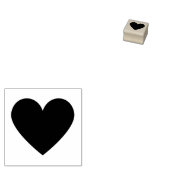 Eenvoudige Heart Classic Valentijn Modern Minimal Rubberstempel (Gestempeld)