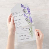 Eenvoudige Heather Springs All In One Uitnodiging (Afscheurbaar)