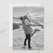 Eenvoudige hedendaagse foto moderne bruiloft kaart (Achterkant)