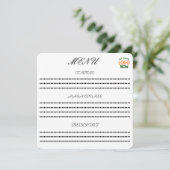 EENVOUDIGE HEDENDAAGSE SCHONE WITTE MODE CLIENT MENU (Staand voorkant)