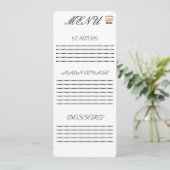 EENVOUDIGE HEDENDAAGSE SCHONE WITTE MODE CLIENT MENU (Staand voorkant)