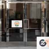 EENVOUDIGE HEDENDAAGSE SCHONE WITTE MODE CLIENT RAAMSTICKER (Kantoordeur)