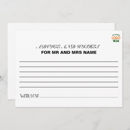 EENVOUDIGE HEDENDAAGSE SCHONE WITTE MODIEUZE CLIEN ADVIESKAART (Voorkant / Achterkant)