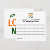 EENVOUDIGE HEDENDAAGSE SCHONE WITTE MODIEUZE CLIEN ADVIESKAART (Voorkant / Achterkant)