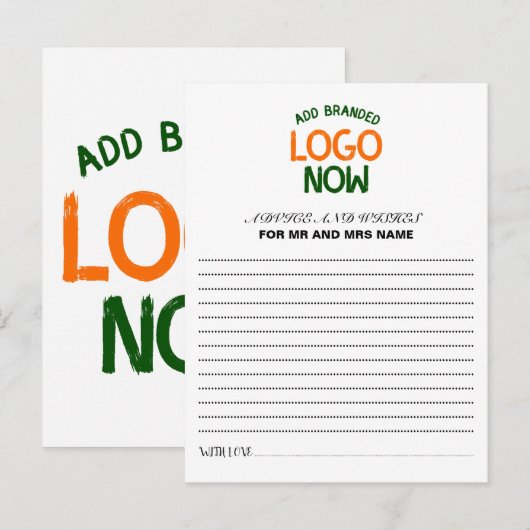 EENVOUDIGE HEDENDAAGSE SCHONE WITTE MODIEUZE CLIEN ADVIESKAART (Voorkant / Achterkant)