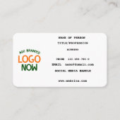 EENVOUDIGE HEDENDAAGSE SCHONE WITTE MODIEUZE CLIEN CONTACTKAARTJE (Voorkant)