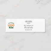 EENVOUDIGE HEDENDAAGSE SCHONE WITTE MODIEUZE CLIEN MINI VISITEKAARTJE (Voorkant)