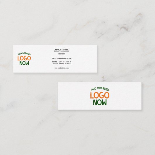 EENVOUDIGE HEDENDAAGSE SCHONE WITTE MODIEUZE CLIEN MINI VISITEKAARTJE (Voorkant / Achterkant)