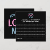 EENVOUDIGE HEDENDAAGSE SCHONE ZWARTE MODIEUZE CLIE ADVIESKAART (Voorkant / Achterkant)