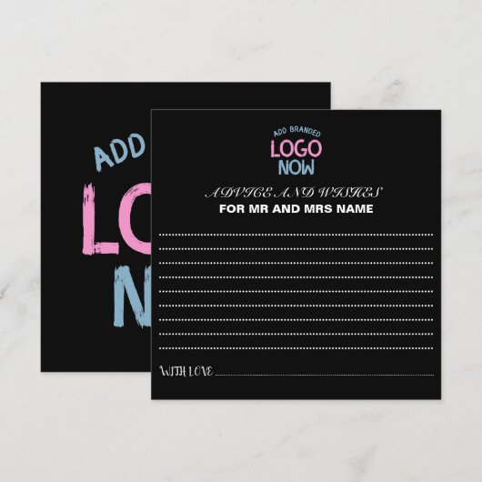 EENVOUDIGE HEDENDAAGSE SCHONE ZWARTE MODIEUZE CLIE ADVIESKAART (Voorkant / Achterkant)