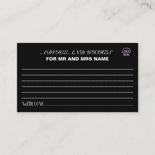 EENVOUDIGE HEDENDAAGSE SCHONE ZWARTE MODIEUZE CLIE ADVIESKAART (Voorkant)