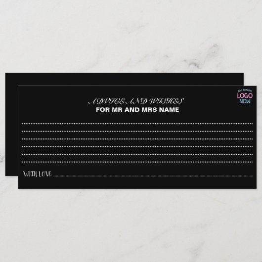 EENVOUDIGE HEDENDAAGSE SCHONE ZWARTE MODIEUZE CLIE ADVIESKAART (Voorkant / Achterkant)