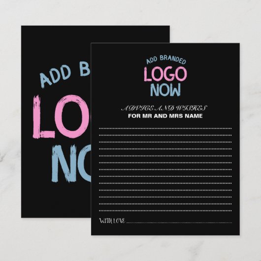 EENVOUDIGE HEDENDAAGSE SCHONE ZWARTE MODIEUZE CLIE ADVIESKAART (Voorkant / Achterkant)