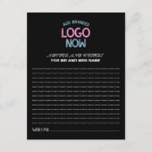 EENVOUDIGE HEDENDAAGSE SCHONE ZWARTE MODIEUZE CLIE ADVIESKAART (Voorkant)