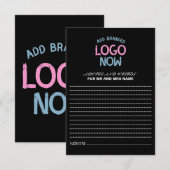 EENVOUDIGE HEDENDAAGSE SCHONE ZWARTE MODIEUZE CLIE ADVIESKAART (Voorkant / Achterkant)