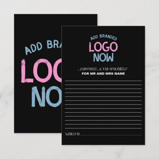 EENVOUDIGE HEDENDAAGSE SCHONE ZWARTE MODIEUZE CLIE ADVIESKAART (Voorkant / Achterkant)