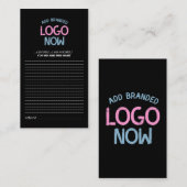 EENVOUDIGE HEDENDAAGSE SCHONE ZWARTE MODIEUZE CLIE ADVIESKAART (Voorkant / Achterkant)